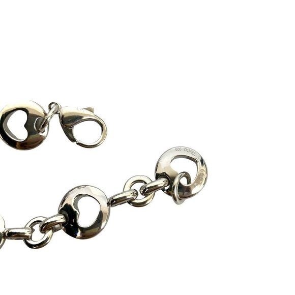 TIFFANY Authentic Silver Heart Charm Bracelet - Picture 2 of 4